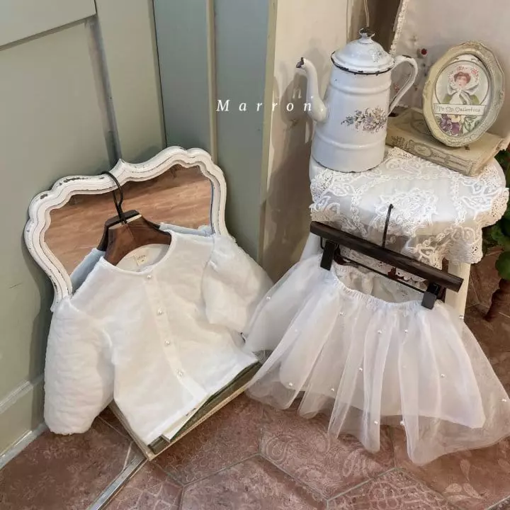Marron Kid - Korean Children Fashion - #Kfashion4kids - Pearl Skirt - 8