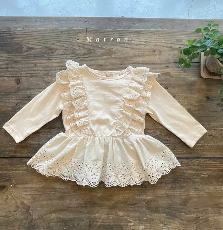 Marron Kid - Korean Children Fashion - #childofig - Vanilla Lace Tee - 6
