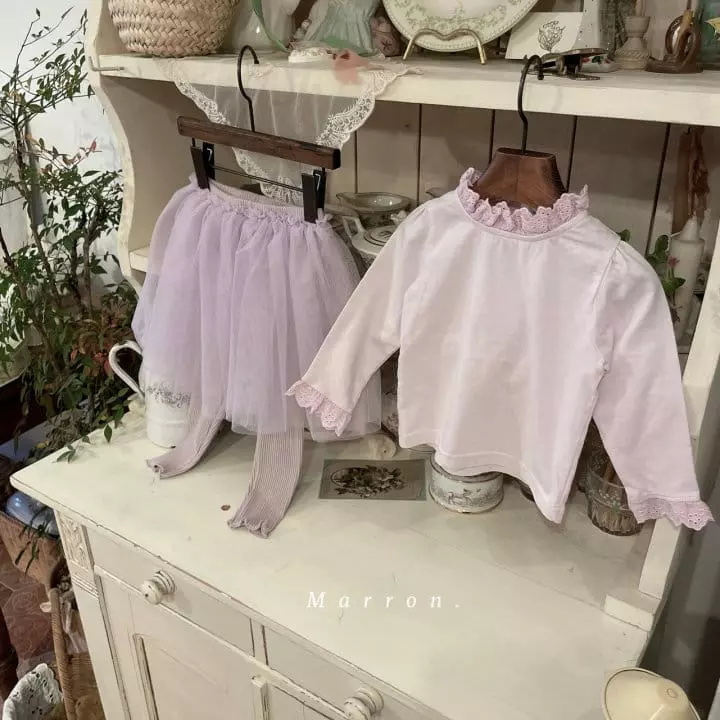 Marron Kid - Korean Children Fashion - #kidsshorts - Tutu Leggings - 2