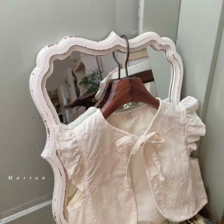 Marron Kid - Korean Children Fashion - #kidzfashiontrend - Frill Ribbon Vest - 3