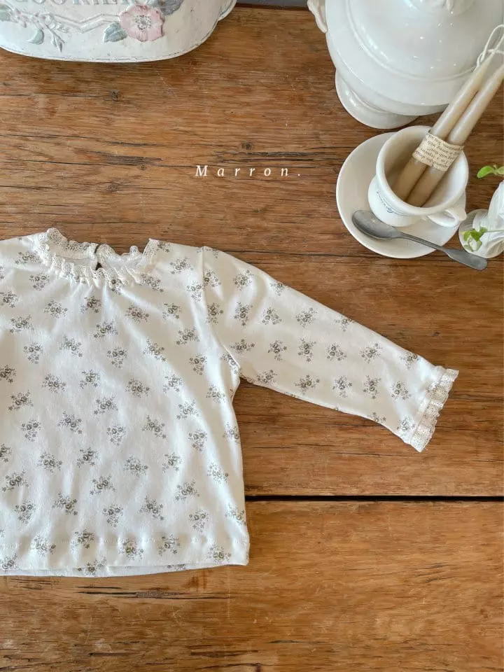 Marron Kid - Korean Children Fashion - #kidzfashiontrend - Lulu Lace Tee