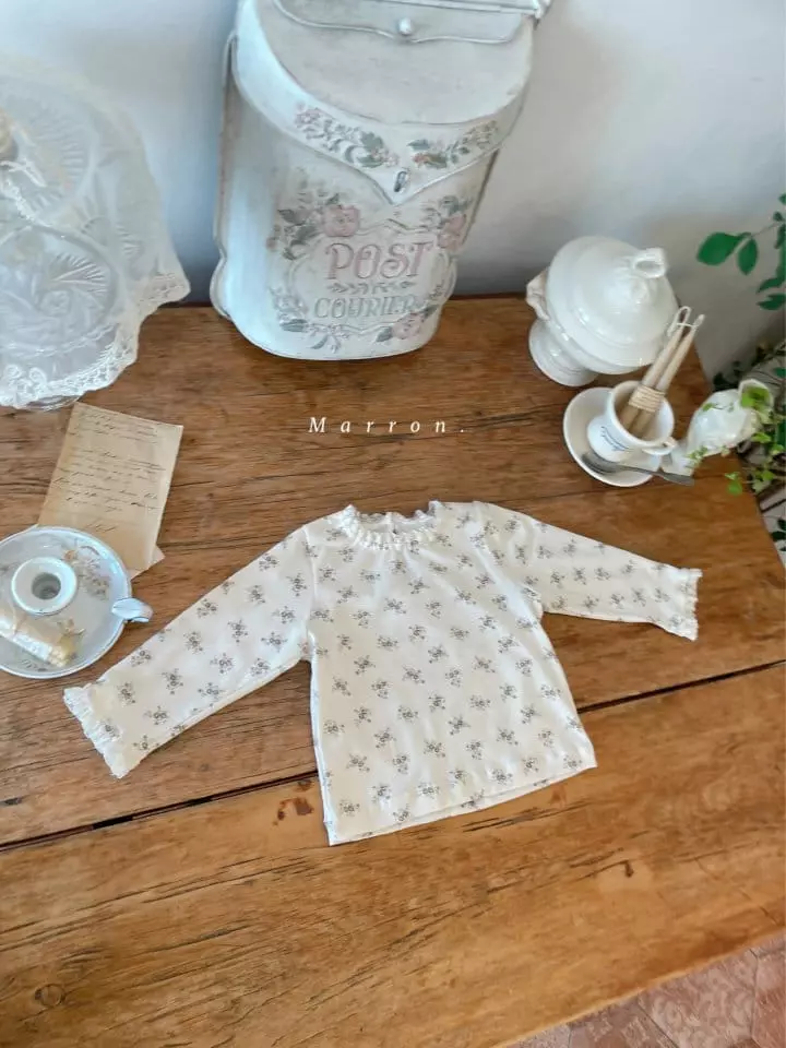 Marron Kid - Korean Children Fashion - #littlefashionista - Lulu Lace Tee - 3