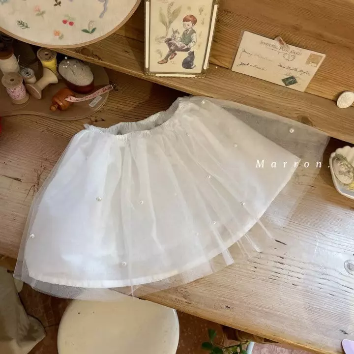 Marron Kid - Korean Children Fashion - #magicofchildhood - Pearl Skirt - 10