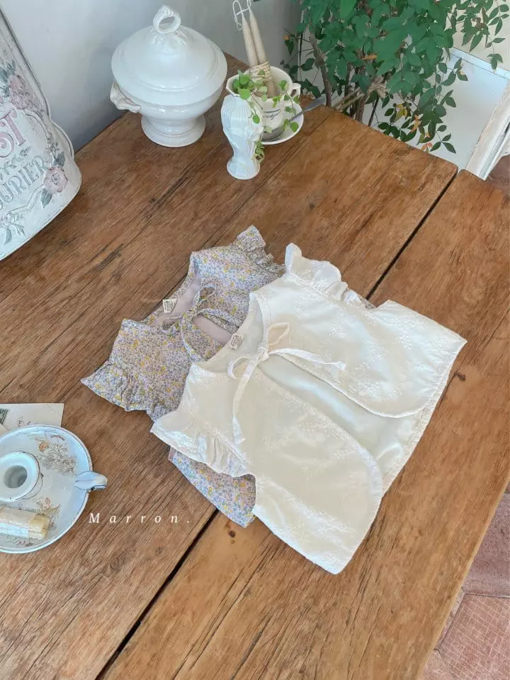 Marron Kid - Korean Children Fashion - #magicofchildhood - Frill Ribbon Vest - 6