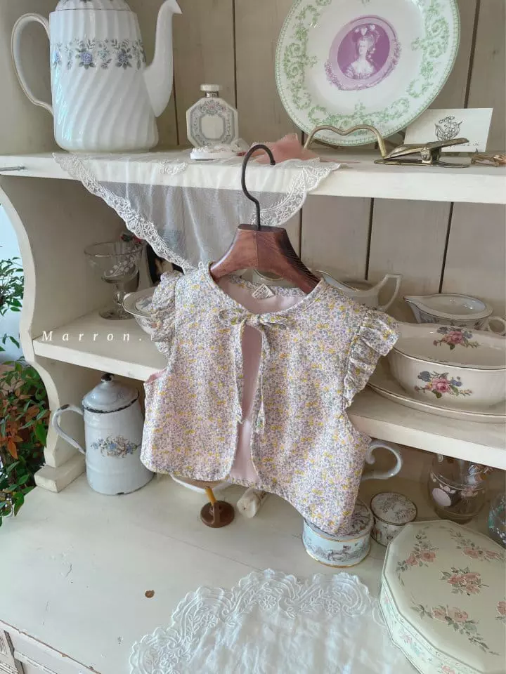 Marron Kid - Korean Children Fashion - #minifashionista - Frill Ribbon Vest - 7