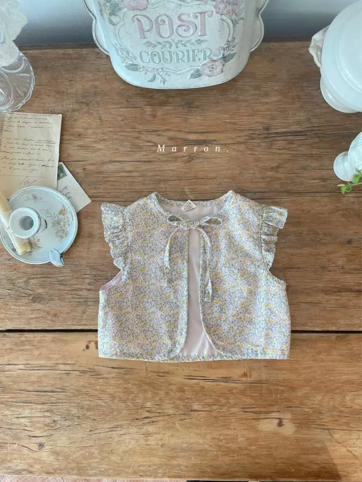 Marron Kid - Korean Children Fashion - #todddlerfashion - Frill Ribbon Vest - 9
