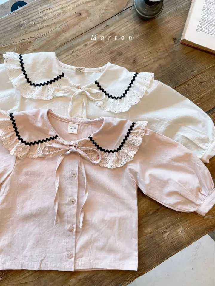 Marron Kid - Korean Children Fashion - #toddlerclothing - Wends Blouse - 6