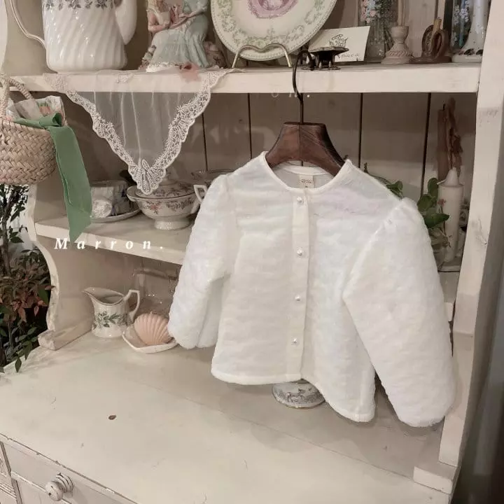 Marron Kid - Korean Children Fashion - #toddlerclothing - Pearl Cardigan - 2