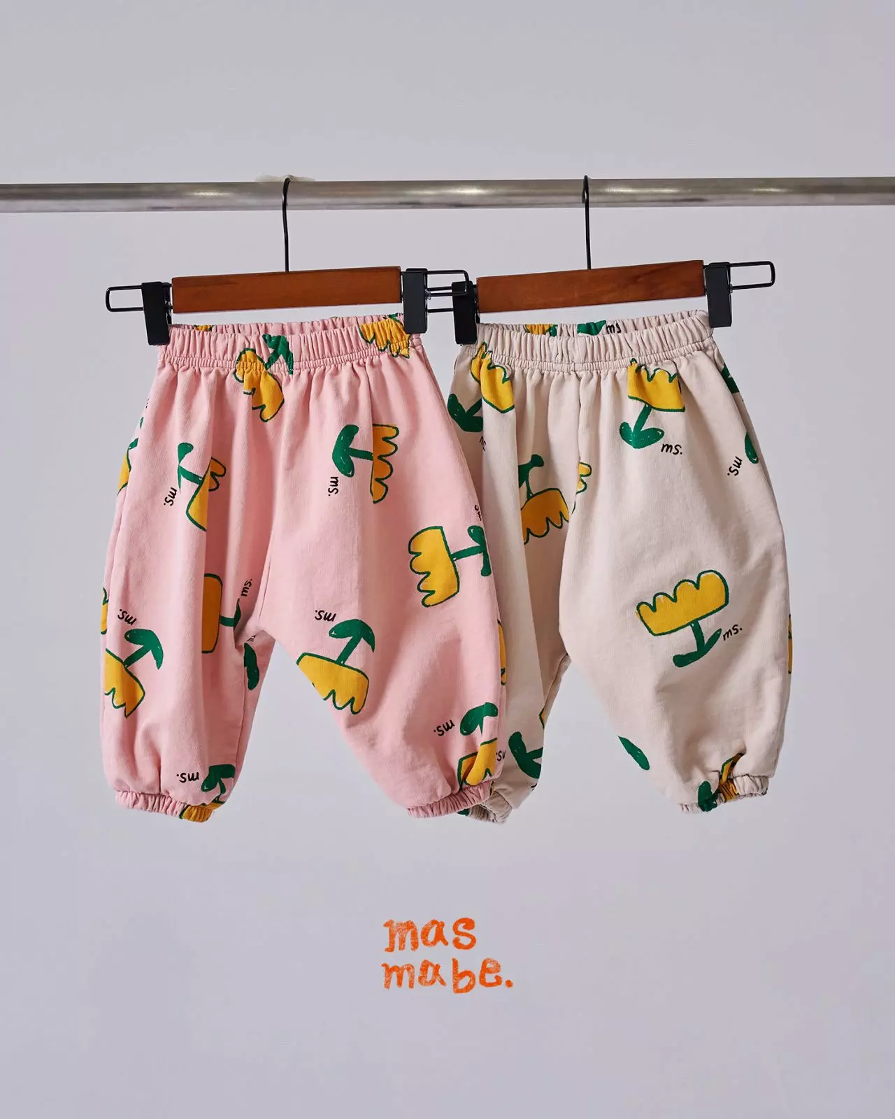 Masmabe - Korean Baby Fashion - #babyoutfit - Yellow Tulip Top Bottom Set - 3