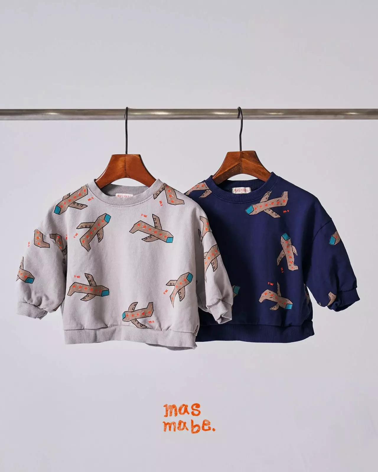 Masmabe - Korean Baby Fashion - #babyoutfit - Airplane Friends Top Bottom Set - 2