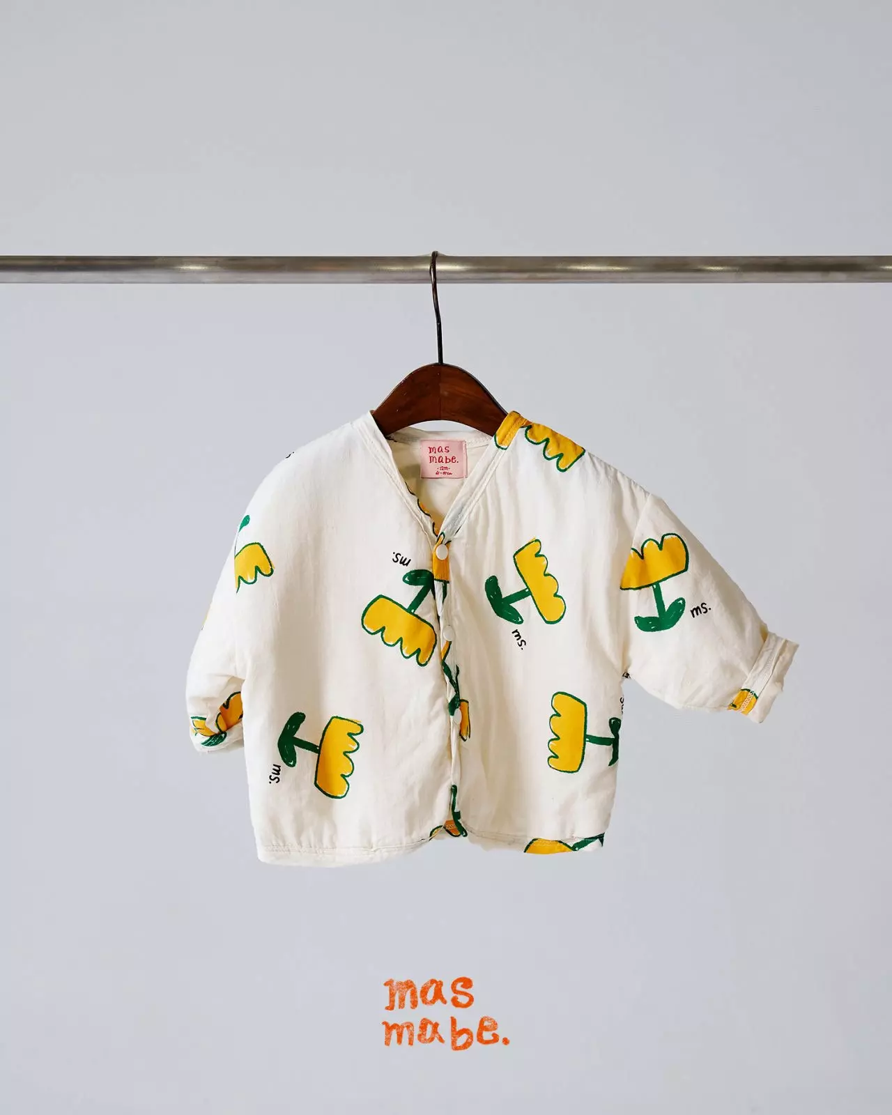Masmabe - Korean Children Fashion - #littlefashionista - Yellow Flower Jacket - 4