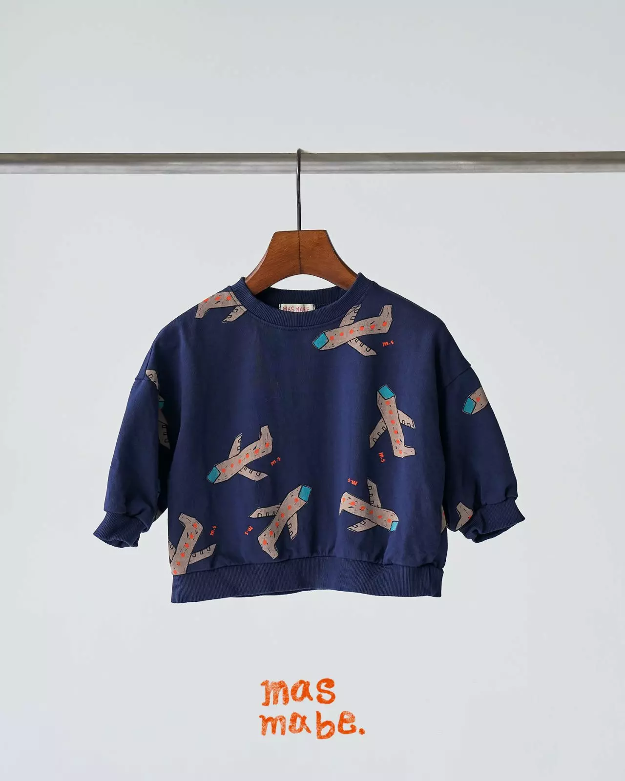 Masmabe - Korean Children Fashion - #minifashionista - Airplane Friends Top Bottom Set - 4