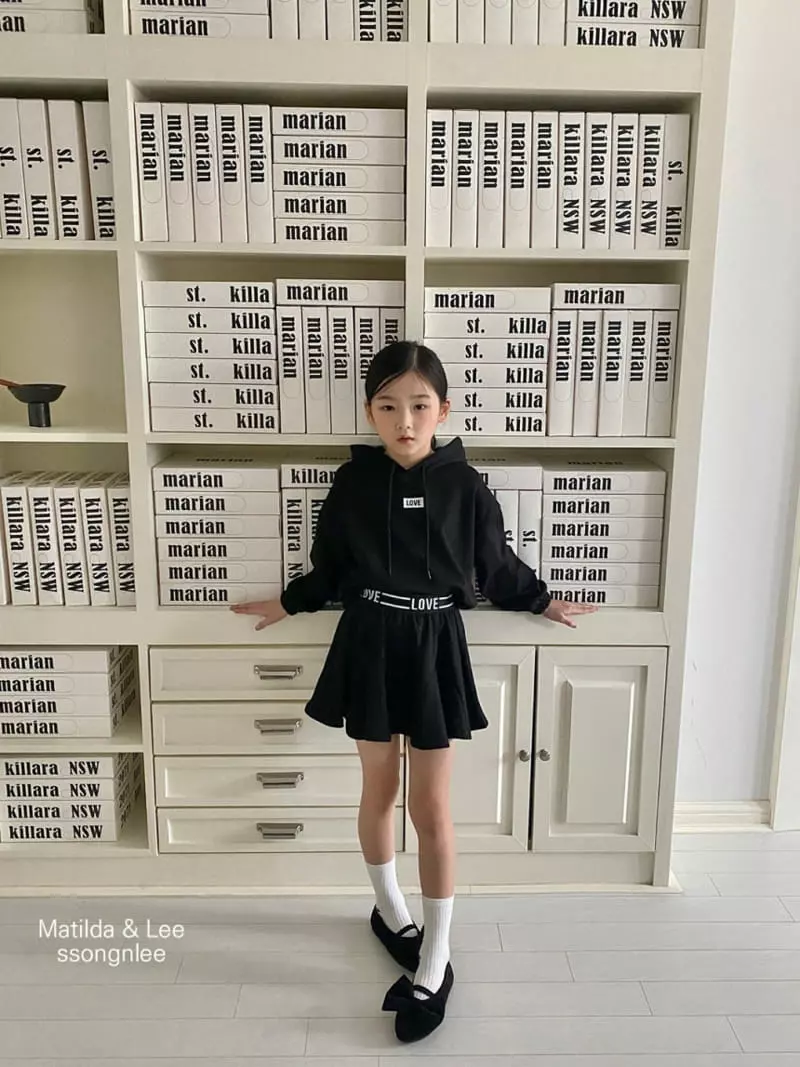 Matilda & Lee - Korean Children Fashion - #prettylittlegirls - Love Skirt Top Bottom Set - 2