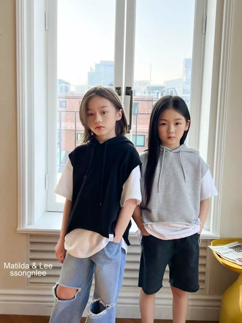 Matilda & Lee - Korean Children Fashion - #todddlerfashion - Hoody Label Vest - 4