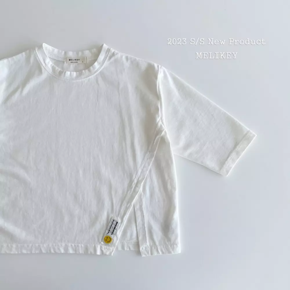 Melikey - Korean Children Fashion - #Kfashion4kids - Label Slit Tee - 3