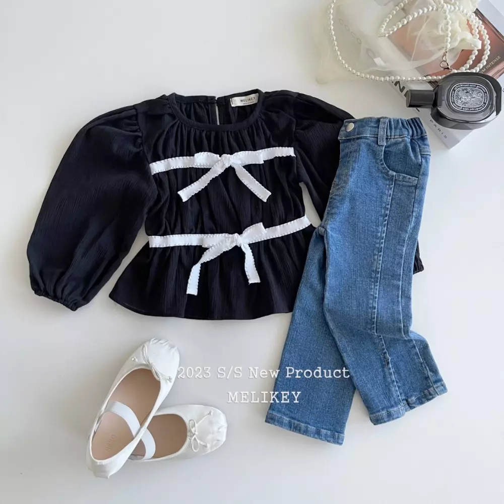 Melikey - Korean Children Fashion - #childrensboutique - Ribbon Blouse - 5