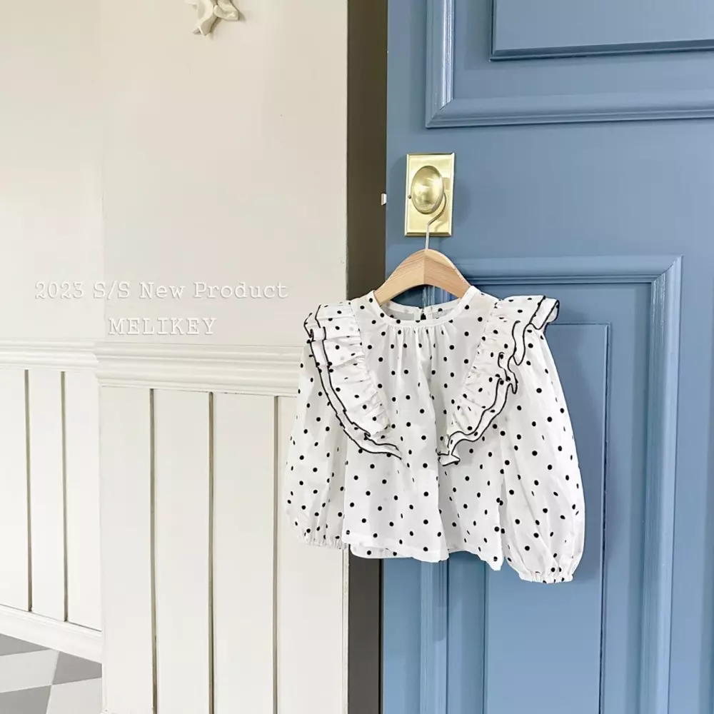 Melikey - Korean Children Fashion - #discoveringself - Wing Blouse Dot - 3