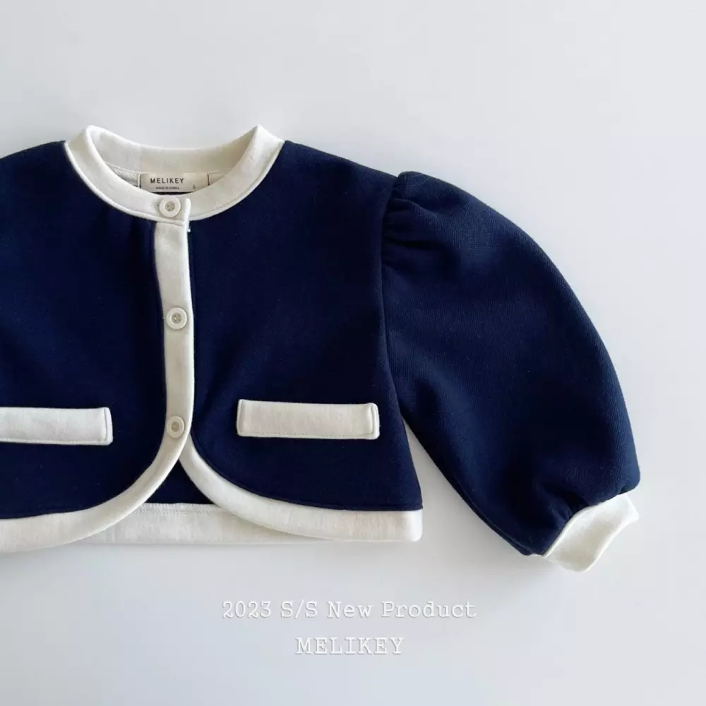 Melikey - Korean Children Fashion - #discoveringself - Color Bolero Cardigan With Wapen - 4