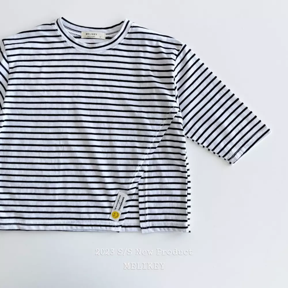 Melikey - Korean Children Fashion - #kidsstore - Label Slit Tee