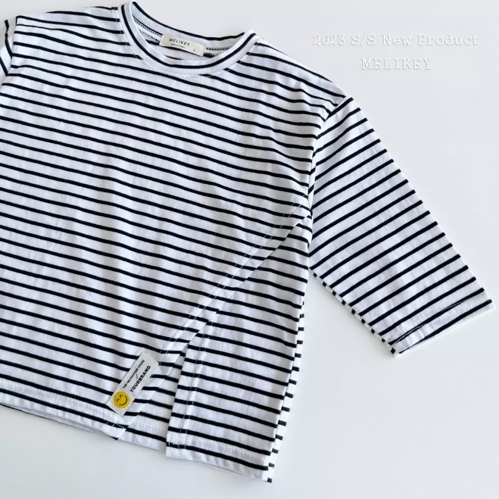 Melikey - Korean Children Fashion - #kidzfashiontrend - Label Slit Tee - 2