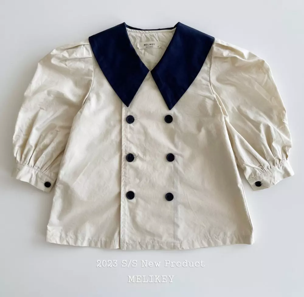 Melikey - Korean Children Fashion - #kidzfashiontrend - Double Color Collar One-piece