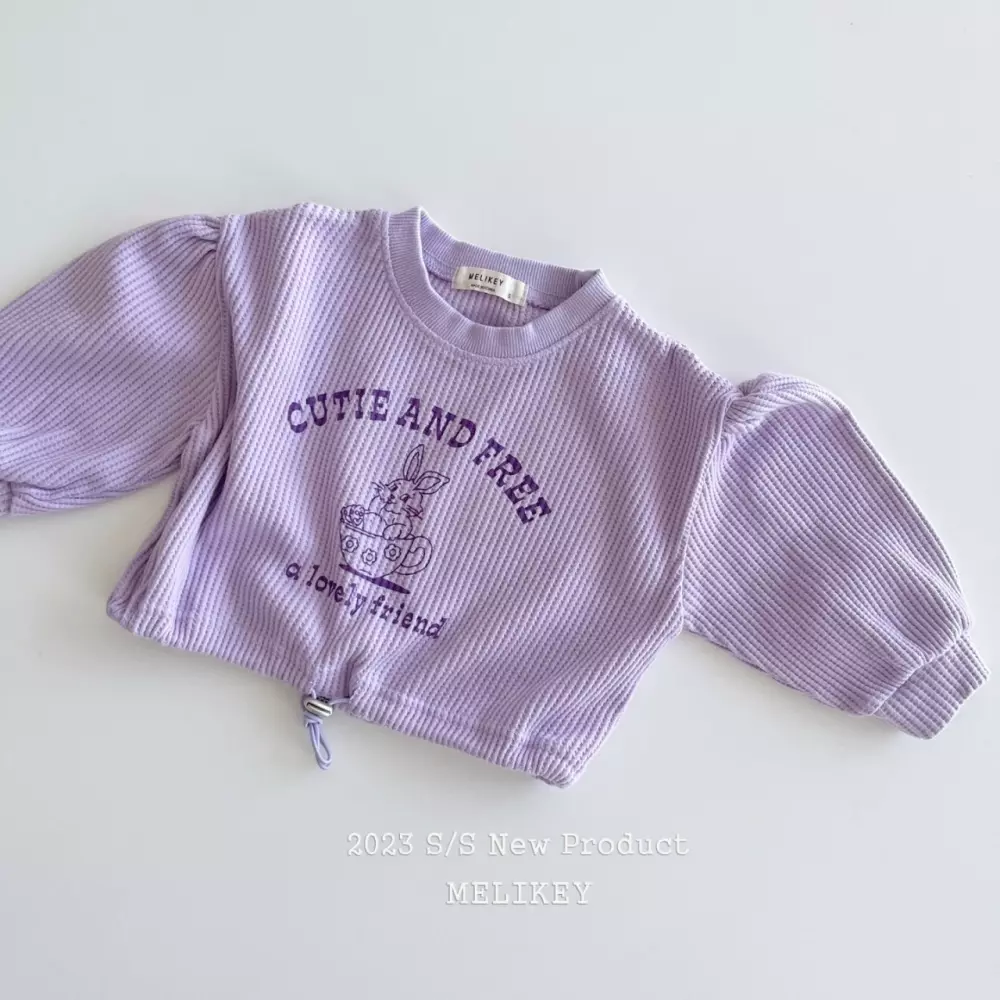 Melikey - Korean Children Fashion - #kidzfashiontrend - Barnie Waffle Top Bottom Set - 8