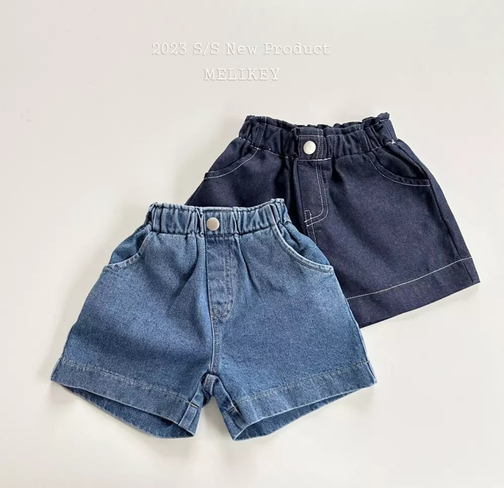 Melikey - Korean Children Fashion - #kidzfashiontrend - Heart Shorts Denim