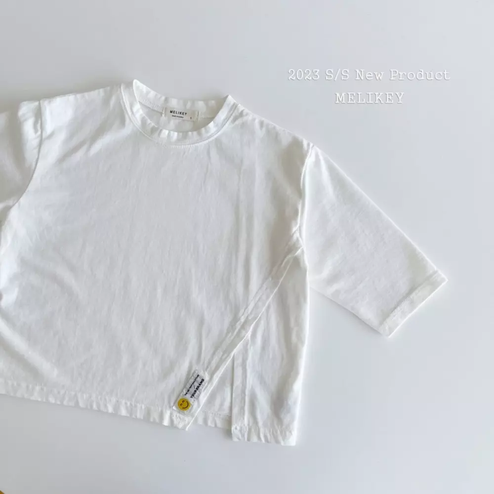 Melikey - Korean Children Fashion - #Kfashion4kids - Label Slit Tee - 4