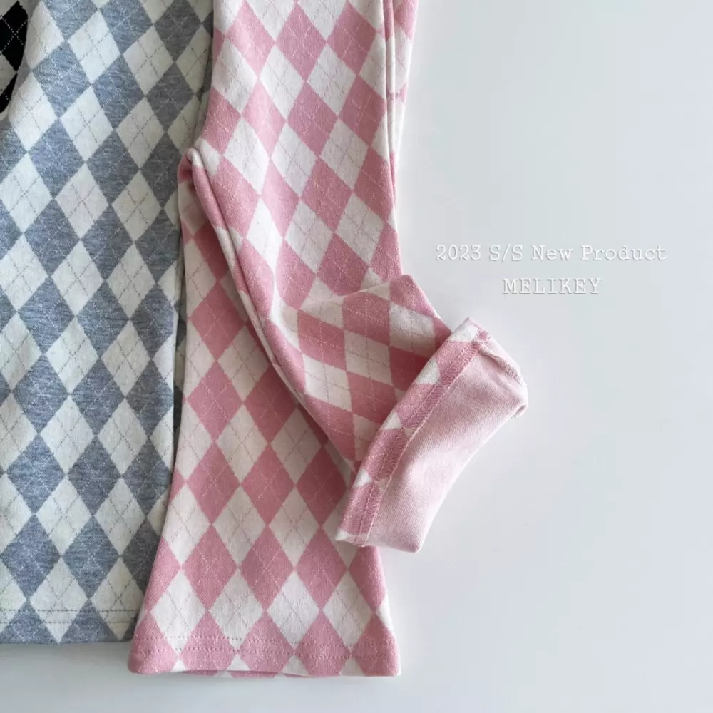 Melikey - Korean Children Fashion - #minifashionista - Argyle Check Pants - 4