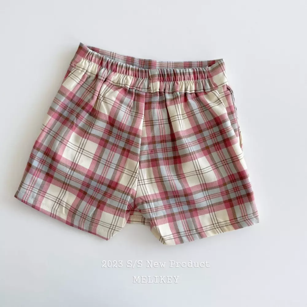 Melikey - Korean Children Fashion - #todddlerfashion - Sprinf Check Skirt Shorts - 6