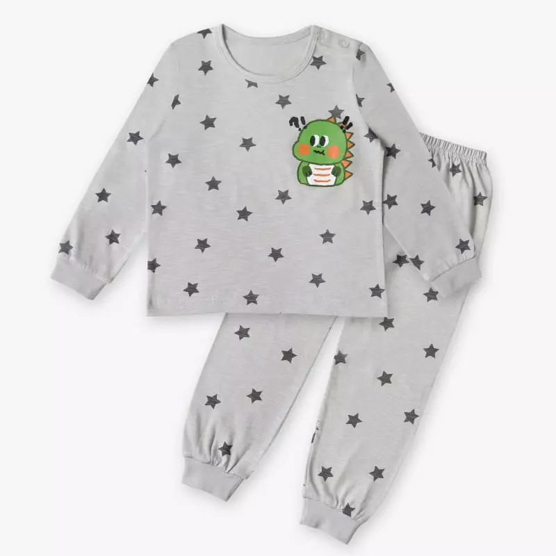 Mellis - Korean Children Fashion - #minifashionista - Star Dino Modal Slav 9 Easywear