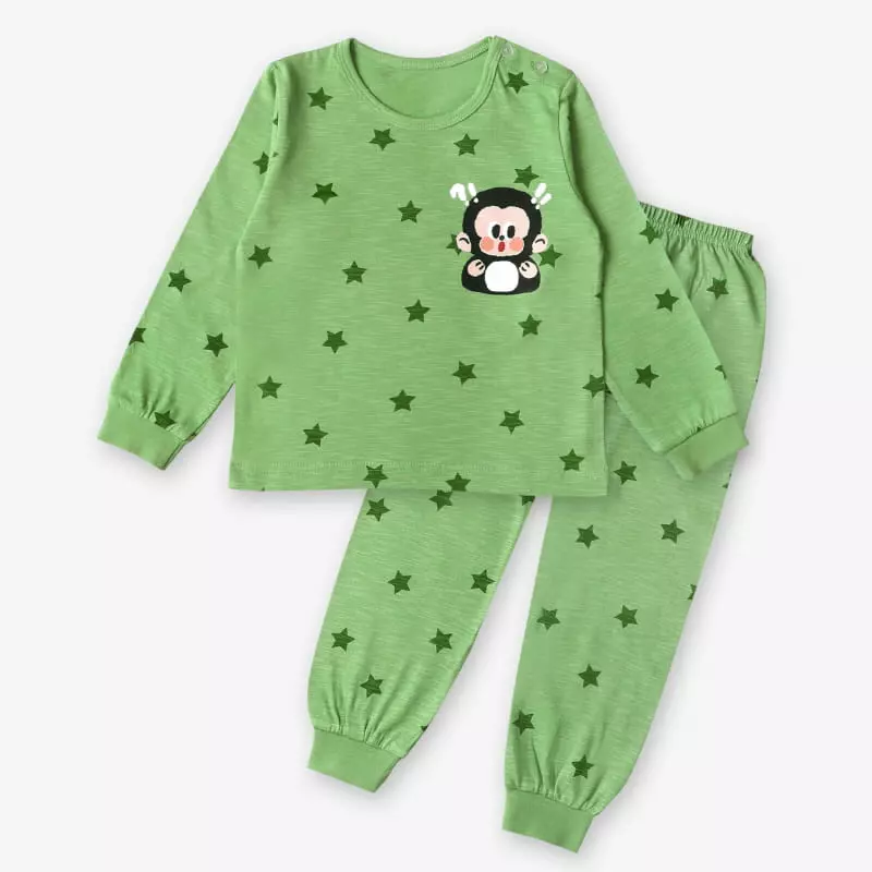 Mellis - Korean Children Fashion - #todddlerfashion - Star Monkey Modal Slav 9 Easywear