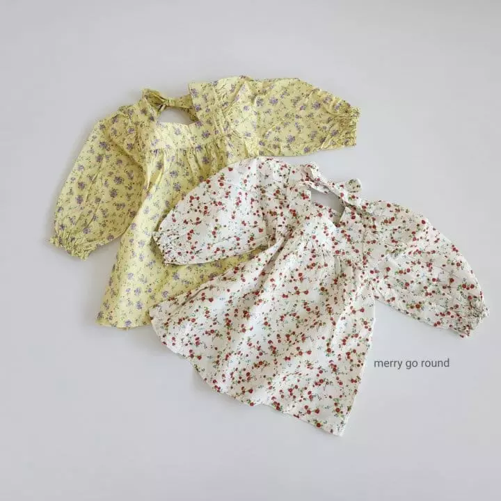 Merry Go Round - Korean Children Fashion - #childofig - Mini Flower One-piece