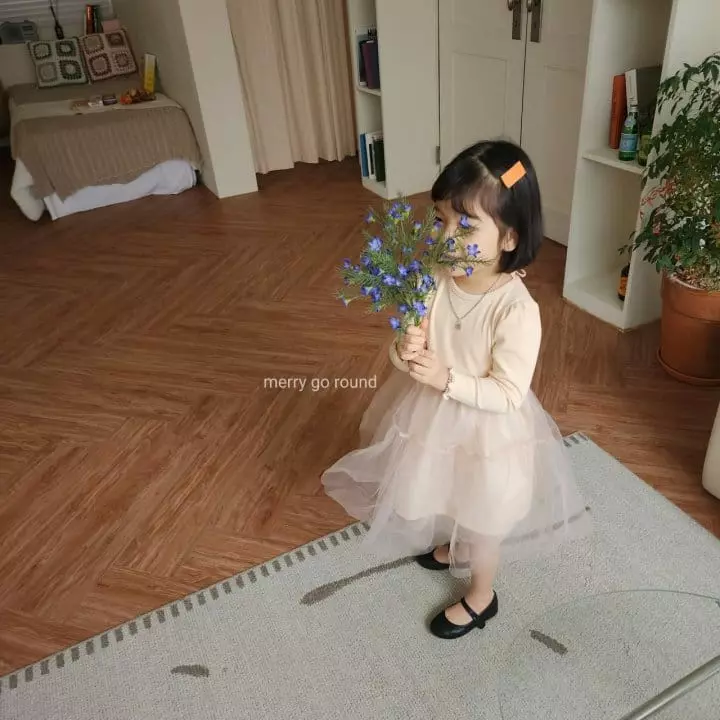 Merry Go Round - Korean Children Fashion - #childrensboutique - Ribbon Mesh One-piece - 7