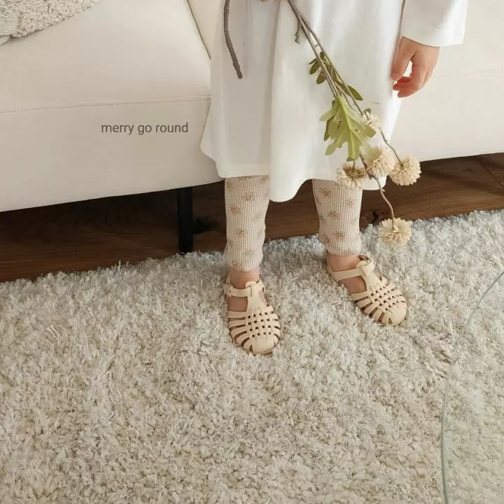 Merry Go Round - Korean Children Fashion - #childrensboutique - Waffle Leggings - 3