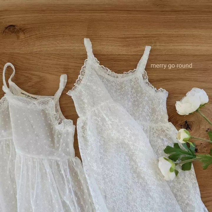 Merry Go Round - Korean Children Fashion - #discoveringself - Lace Mesh One-piece