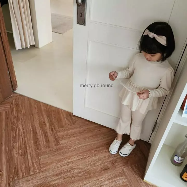 Merry Go Round - Korean Children Fashion - #discoveringself - Rib Top Bottom Set - 12
