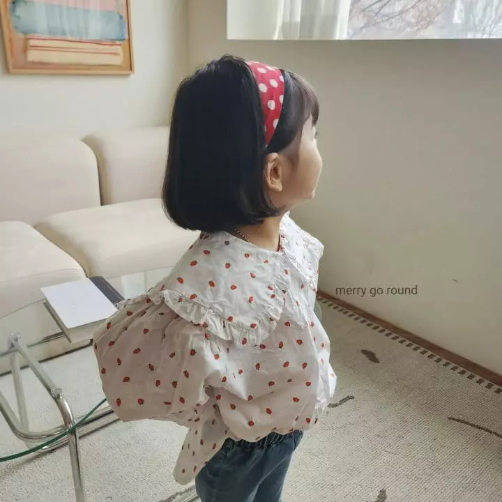 Merry Go Round - Korean Children Fashion - #fashionkids - Frill Collar Blouse - 4