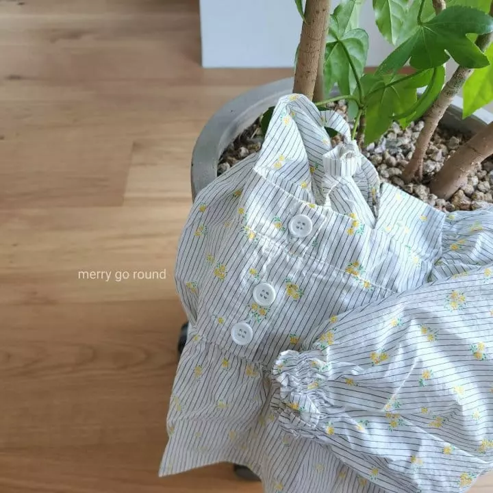 Merry Go Round - Korean Children Fashion - #kidsshorts - Square Blouse