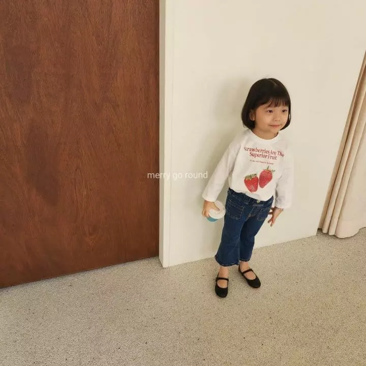 Merry Go Round - Korean Children Fashion - #kidsstore - Strawberry Tee - 6