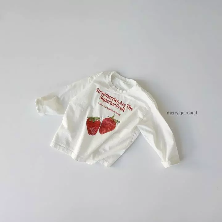 Merry Go Round - Korean Children Fashion - #kidzfashiontrend - Strawberry Tee - 7