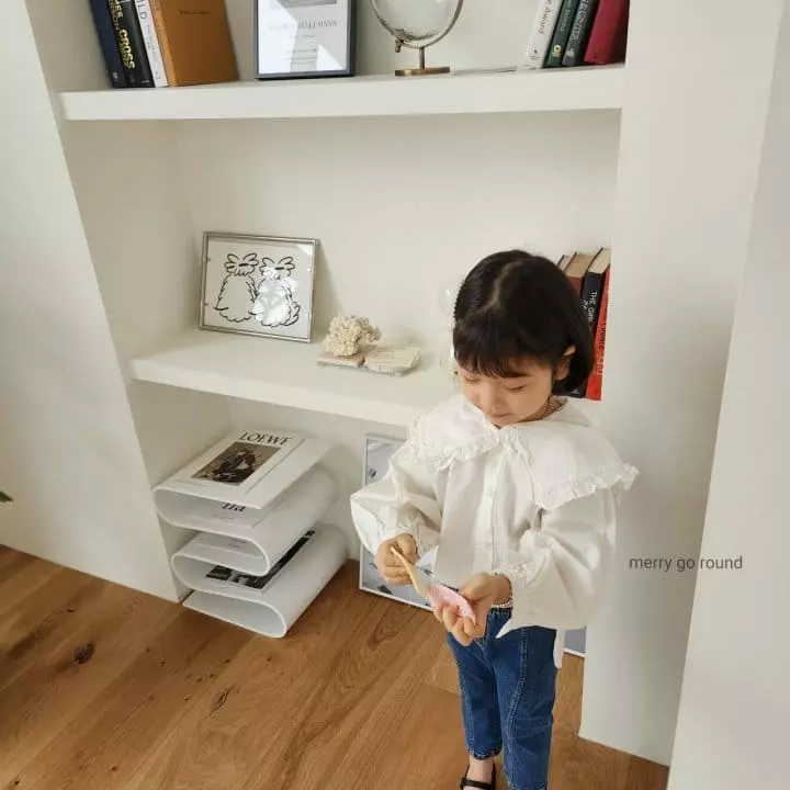 Merry Go Round - Korean Children Fashion - #littlefashionista - Frill Collar Blouse - 8