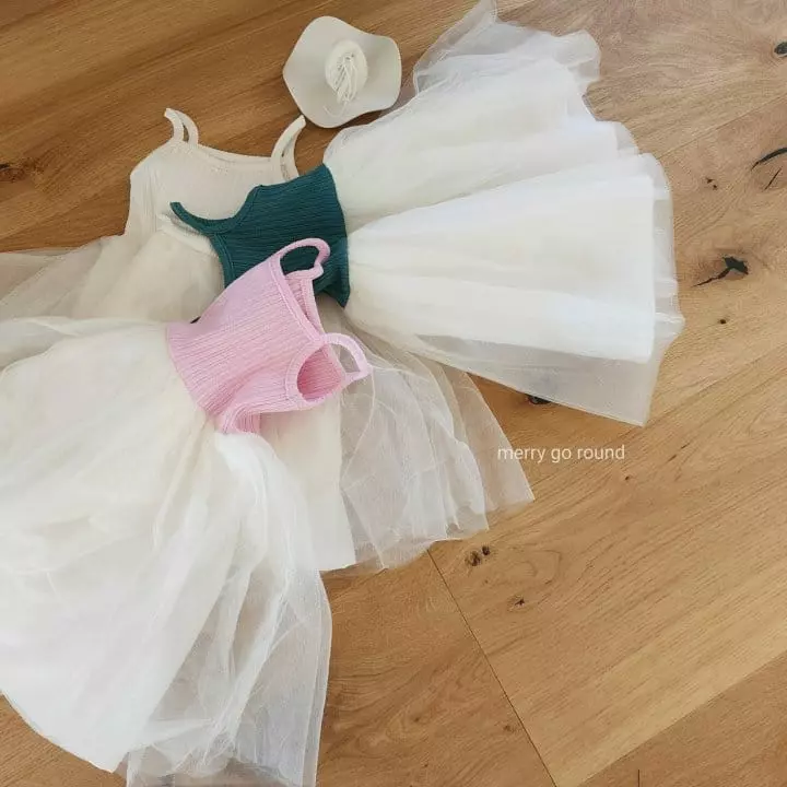 Merry Go Round - Korean Children Fashion - #stylishchildhood - Sleeveless Mesh One-piece