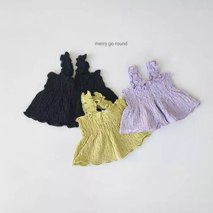 Merry Go Round - Korean Children Fashion - #todddlerfashion - Smocked Sleeveless