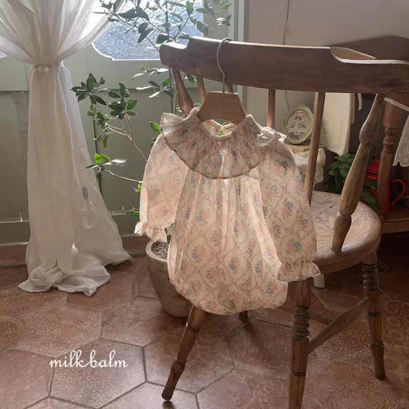 Milk Balm - Korean Baby Fashion - #babygirlfashion - A Frill Bodysuit - 3
