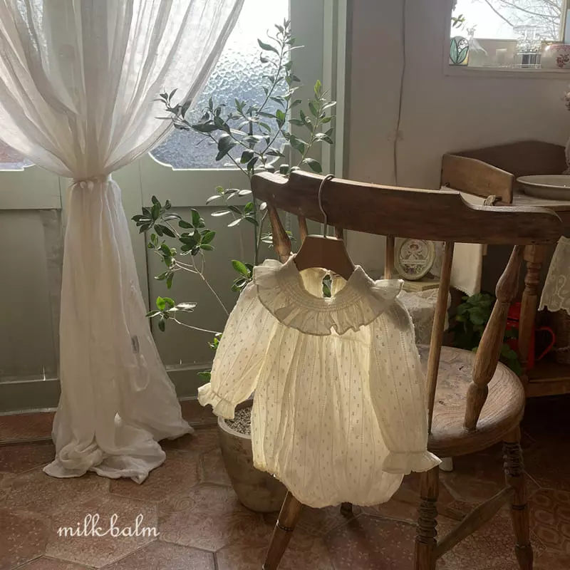 Milk Balm - Korean Baby Fashion - #babygirlfashion - A Frill Bodysuit - 4