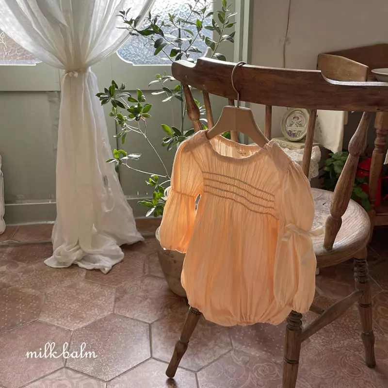 Milk Balm - Korean Baby Fashion - #babyoninstagram - Bella Smocking Bodysuit - 7