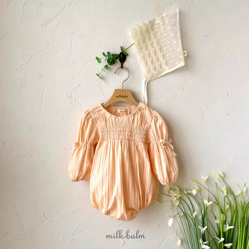 Milk Balm - Korean Baby Fashion - #babyootd - Bella Smocking Bodysuit - 8