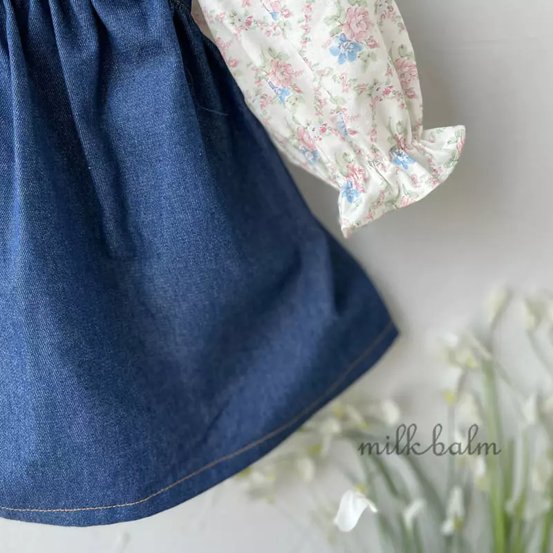 Milk Balm - Korean Children Fashion - #fashionkids - Swan Dungarees Skirt - 12
