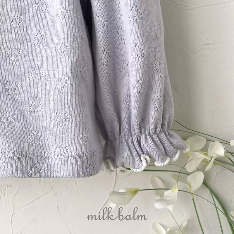 Milk Balm - Korean Children Fashion - #fashionkids - Milk Eyelet Tee - 9